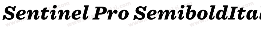Sentinel Pro SemiboldItalic字体转换